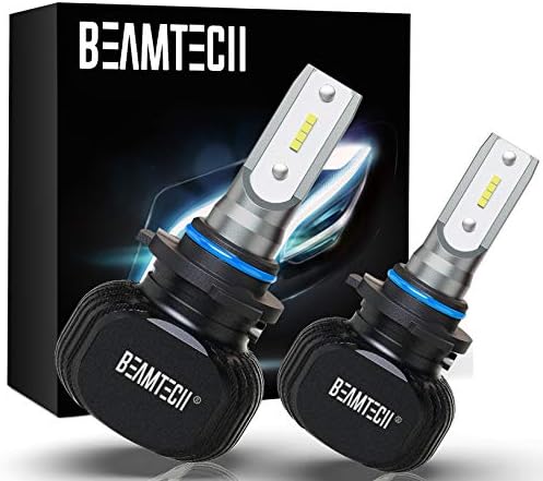 Beamtech 9006/HB4+880 נורות LED משולבות, סדרת S1 בהירה במיוחד בכל תקע אחד N Play החלפת הלוגן, 4 נורות