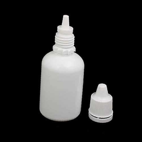 X-DREE 5 יחידות 48 ממ DIA 100 מל PE PE טפטפת סחיטה מפלסטיק בקבוק נשירה לבן (5 יחידות 48 ממ DIA 100 מל PE פלסטיק סחיטת טפטוף בקבוק טיפה לבן