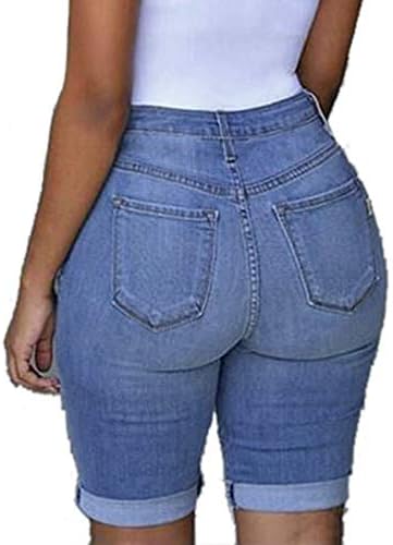בתוספת גודל ג 'ינס מכנסיים נשים אלסטי נהרס חור ג' ינס חלול דק קצר מכנסיים לבן ג 'ינס מכנסיים קצרים ג' ינס קרוע