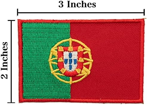 א-אחד נאטו צבאי עור טלאים + דגל פורטוגל ברזל על תיקון, אפליקציית אייקון לאומית, טלאי לחימה לבגדים אביזרי DIY מס '076 + 423