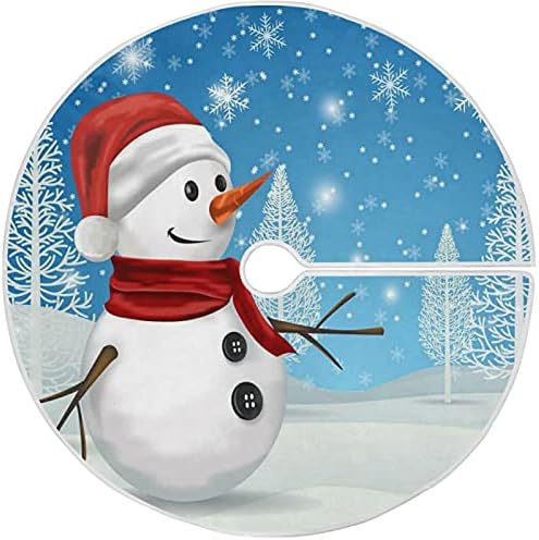 Oarencol Winter Snowman עץ חג המולד פתית שלג חצאית עץ חג המולד
