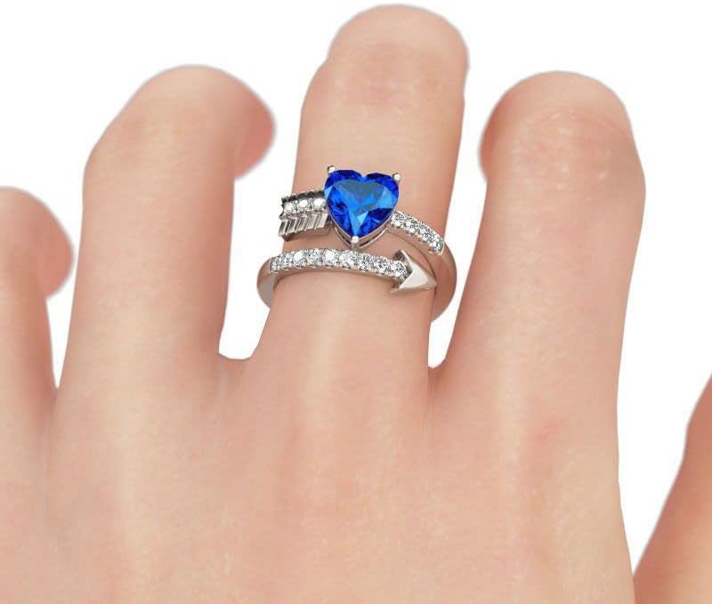 אישיות אהבה יצירתית טבעת טבעת יהלום טבעת נישואין לנשים טבעת קריסטל וינטג '