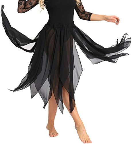 חצאית שיפון של ריקוד בטן של נשים עם שמלת שולי מטפחת קלה