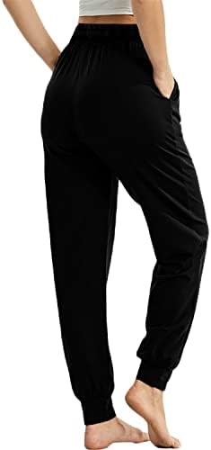 מכנסי טרנינג רופפים מכנסי טרנינג רופפים מכנסי טרנינג מזדמנים יוגה טרקלין אימון פיג'מה מכנסיים עם כיסים לנשים