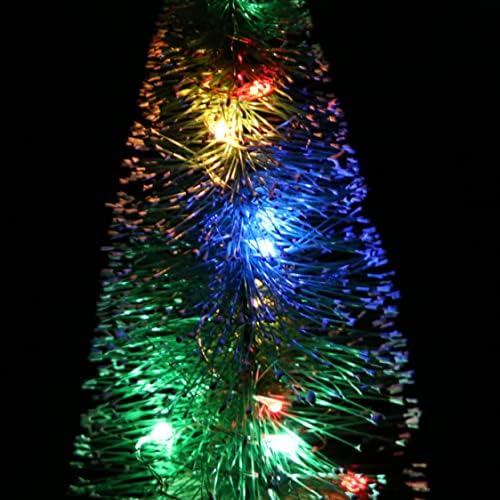 עץ מיני לחג המולד, עץ מיני חג המולד עץ מיניאטורי עם עץ שולחן מלאכותי בהיר 15 סמ, עץ מיניאטורה של חג המולד
