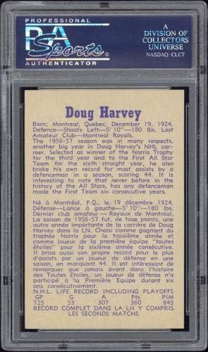 1957-58 Parkhurst 1 Doug Harvey PSA 10 Gem Mint Pop 1 - כרטיסי וינטג 'מלטה בייסבול