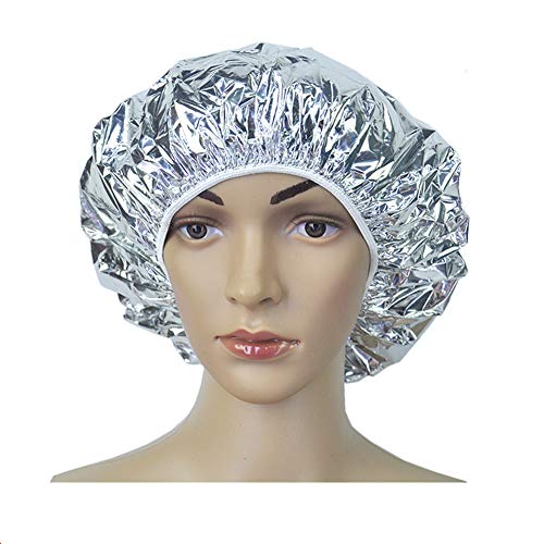 6 יחידות אלומיניום נייר שמן אפייה כובעי שיער אטום למים אטום אבק אבק שיער כובע צבע אלסטי סלון מכסה מקלחת ספא ​​לנשים וגברים