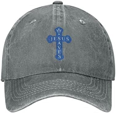ישו הנוצרי מציל גברים יוניסקס-מבוגר כובע שמש נושם כובע משאיות נושם כובע כובע בייסבול כותנה כותנה כותנה