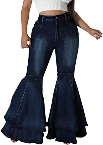 ג'ינס מראה חותלות אופנה לנשים רטרו פעמון קלאס
