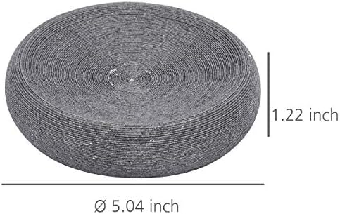 WENKO, אפור, גואה, תוצרת צלחת Polyresin-Soap למקלחת ומידות מטבח 5.04 x 1.22 אינץ '