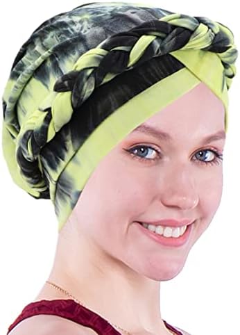 נשים טורבן טורבן עוטף מראש מכסה צמה מעוות כובע כיסוי שיער סרטן