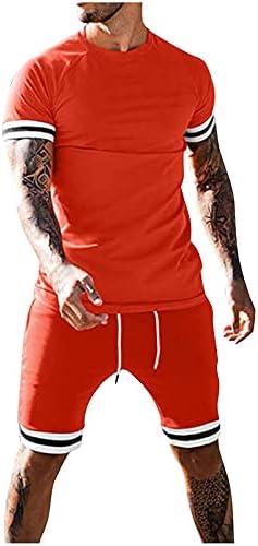 2021 חליפת ספורט אופנה לתלבושת קיץ גברים עם 2 חלקים סט קצר שרוול קצר צווארון חולצות חולצות מכנסיים קצרים סט סט