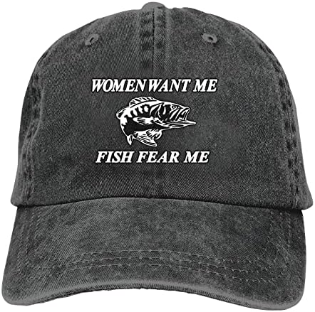 נשים רוצה לי דגי פחד לי שטף בייסבול כובע נהג משאית כובע למבוגרים יוניסקס מתכוונן אבא כובע