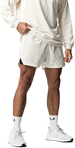 יואסי גברים 2 ב 1 מכנסיים קצרים של CAMO מכנסיים קצרים יבש מהיר עם בגדי אימון אתלטים בכיסים