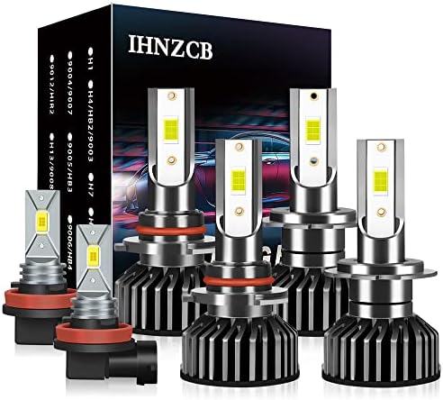 IHNZCB מתאים לסובארו מדור קודם 2010-2014 נורות פנס LED, משולבת 9005 H7 פנס LED נמוך קרן נמוכה+H11 ערפל נורות ערפל, ערכות נורות סופר בהירות 6000K קרירות לבנות, 6 יחידות LED נורות LED