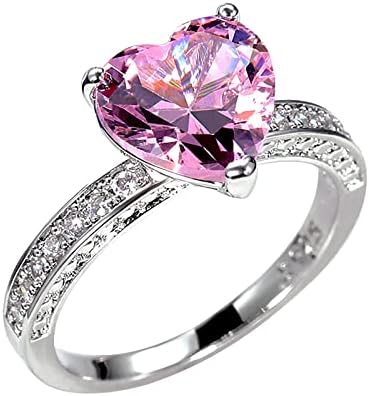 טבעות לנשים 2023 מתנות ליום הולדת אופנה אהבה לנשים לב זירקוניה טבעת יהלום מעורבות טבעת נישואין