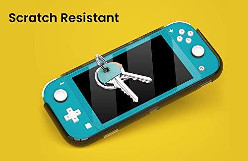 ערכת מקרה מגן של TomToc עבור Nintendo Switch Lite, כיסוי מקרים ברור של אחיזה עם מגן מסך זכוכית מזג נגד סקרט, אביזרי הגנה מלאה עבור Switch Lite 2019, Dark Ardy