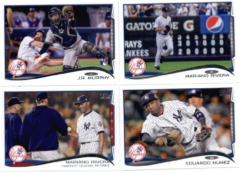 2011, 2012,2013 ו- 2014 Topps New York Yankees Setts Sets Setts Card Card Card Card Tanaka וכרטיסי העונה הסופית של דרק ג'יטר!