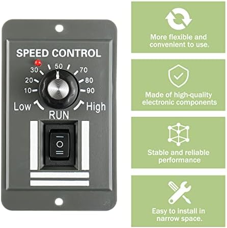 EPLZON DC 12-60V בקר מהירות מנוע 20A מתג בקר PWM מתכוונו קדימה/הפוך רגולטור מהירות מנוע חשמלי מתאים למנוע מברשת DC