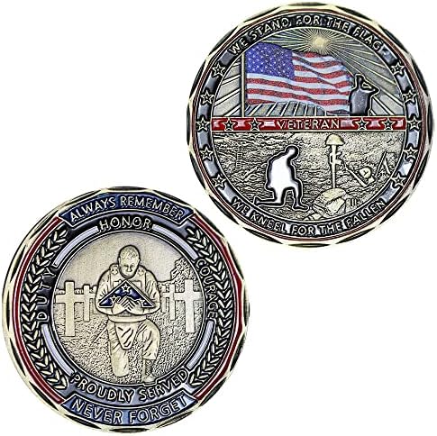 מטבע אתגר הדגל הוותיק של ארצות הברית זוכר תמיד מתנת פרישה צבאית מתנה ברונזה מצופה מטבע זיכרון