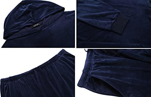 In'voland Plus Size Stearssuits מוגדרים לנשים 2 חלקי חתיכות תלבושות קלות קפוצ'ון סוודר ומכנסי טרנינג עם כיסים