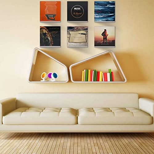 Cerpourt 8 Pack 12 '' מדף תצוגת תצוגה של ויניל ברור, אלבום אקרילי ויניל מחזיק תקליט קיר הר ומציג את תקליטי ה- LP המועדפים עליך בסגנון