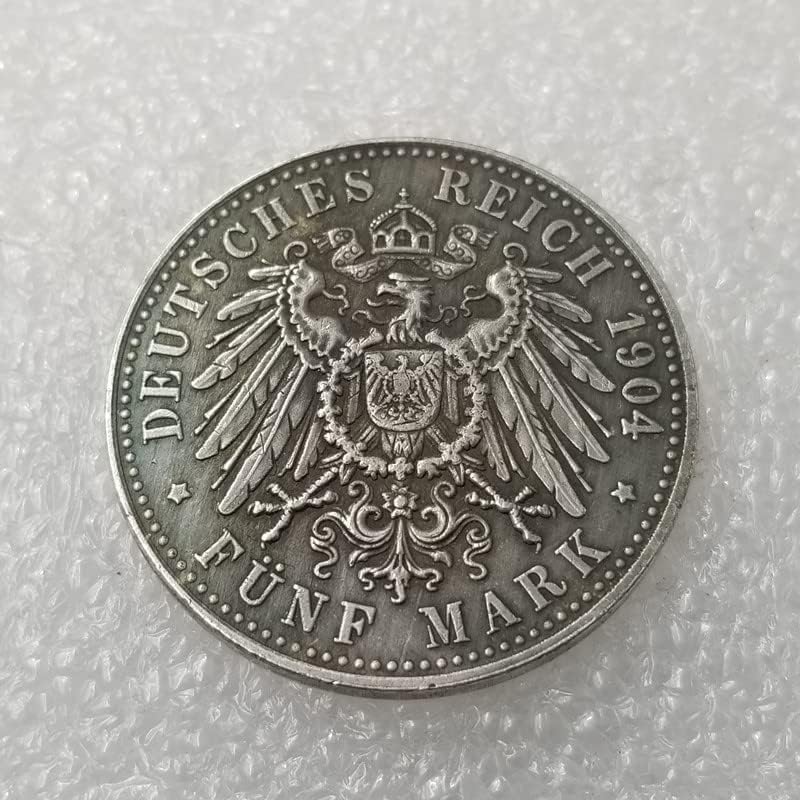 מלאכות עתיקות 1904 מטבע זיכרון מצופה מכסף גרמני דולר דולר כסף זר 1811