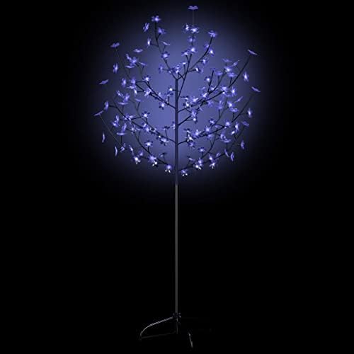 vidaxl עץ חג המולד 120 נוריות LED Blue Light Brossom Brossom 59.1