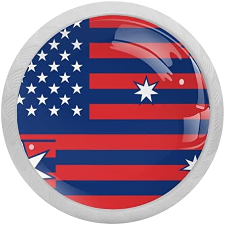 יולי 4 עצמאות יום אמריקאי דגל כוכבים ניאון אור מגירת ידיות ידית חומרה למטבח, שידה, ארון, חדר אמבטיה, ארון בגדים