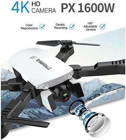 Drone RC של Prendre עם מצלמה למבוגרים 4K מלטים למבוגרים למבוגרים מצלמה רחבה זווית אופטית זרימה מיקום מחוות צילום וידאו מצלמות כפולות