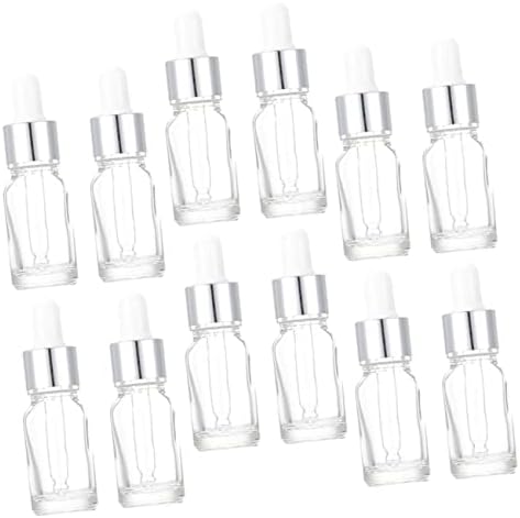 Hemoton 24 PCS זכוכית שמן אתרי בקבוק זכוכית טפטפת בקבוק בקבוק שמן אתרי בקבוקי שמן בקבוקי שמן ניידים זכוכית, פלסטיק