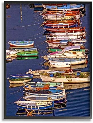 סירות תעשיות סטופל על המים תצלום אוקיינוס ​​צבעוני, עיצוב מאת דייוויד שטרן אמנות, 10X15, לוח קיר