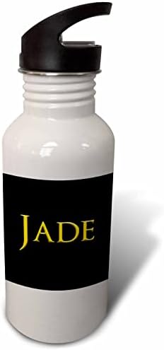 3DROSE JADE שם אישה נפוצה שם באמריקה. צהוב על קסם שחור - בקבוקי מים