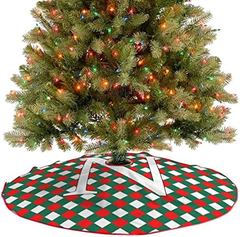 חצאית עץ חג המולד, ראשי תיבות בהתאמה אישית חצאית עץ חג המולד, חצאית עץ בהתאמה אישית בגודל 48 אינץ