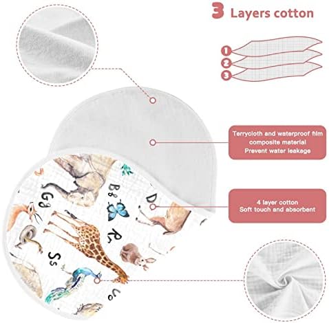Yyzzh alphabet upraffic giraffe muslin burp מטליות לתינוק 1 חבילה כותנה כביסה כביסה לתינוקות לילדה נערה