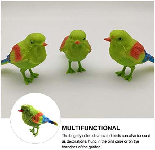 סימולציה של בקרה קולית ציפורים צעצועים: תוכים אלקטרוניים מדברים ציפורים צעצועים ציפור אינטראקטיבית שירה צייצת צעצועי ציפורים אביזרי כלוב 7 יחידות צבע אקראי