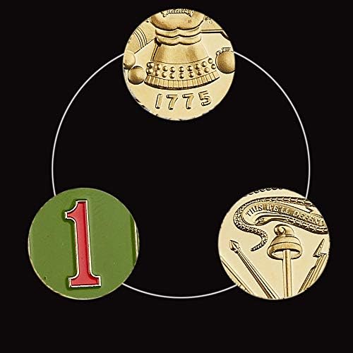 1775 ארהב אתגר צבא צבאי חטיבת חיר 1 חובה חובה גדולה כבוד אוסף מטבעות ערך מצופה זהב