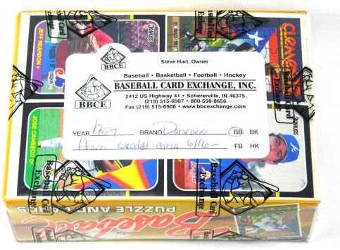 1987 תיבת בייסבול של דונרוס BBCE עטופה מזגן ממקרה אטום - כרטיסי בייסבול