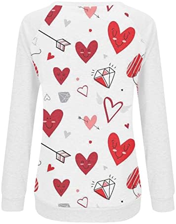 חולצת סווטשירטים של יום האהבה לנשים חולצת ולנטיין נוער