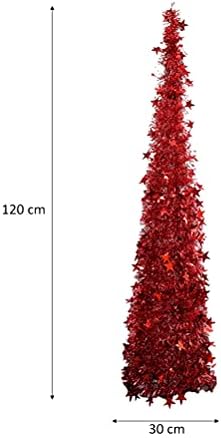 Aboufan 120 סמ קישוט חג המולד גבוה חיית מחמד גבוהה פלסטיק פלסטיק מתקפל עץ חג המולד עץ חג המולד מסיבת עיצוב בית מסיבת עיצוב הבית