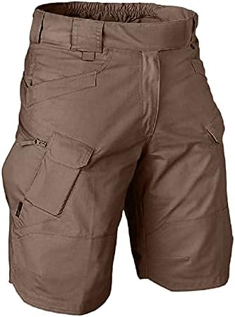 מכנסיים קצרים של מטען ארוג Wenkomg1 לגברים, מותניים אלסטיים מזדמנים באורך ברך אורך ברך אתלטי מכנסיים קצרים יבשים לגברים