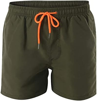 מכנסיים קצרים של חוף Wenkomg1 לגברים, מהירות המותניים היבשים המותניים המותניים המותניים קצרים אימון מכנסיים קצרים גזעי שחייה ללא אניה רשת