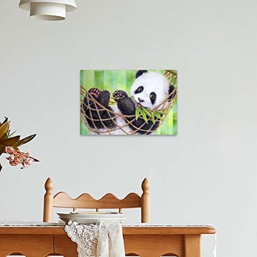 חמוד תינוק פנדה מודרני גלריה קיר תפאורה הדפסת מתנה קיר סלון חדר שינה בית המפלגה קישוט ציור ממוסגר