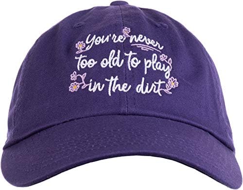 לא זקן מדי כדי לשחק בעפר / מצחיק גנן גינון בייסבול כובע אבא סגנון כובע גברים נשים