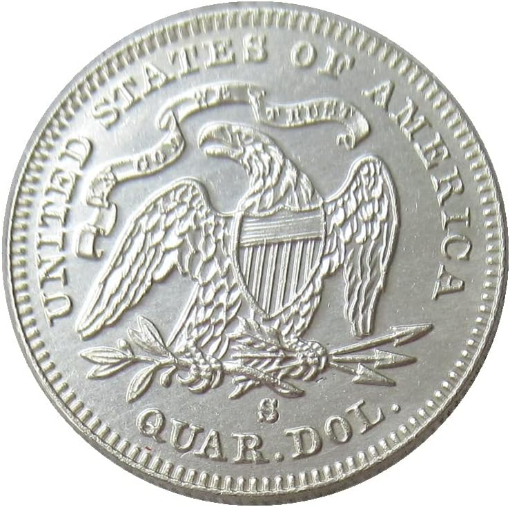 ארהב 25 סנט דגל 1866 מטבע זיכרון מצופה כסף מצופה מכסף