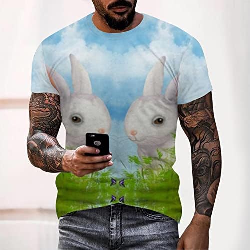 2023 פסטיבל ביצת ארנב פסחא חדש פסטיבל דיגיטלי תלת מימד חולצה מודפסת חולצה חולצה עליונה חולצות חולצות גברים אריזת כותנה כותנה