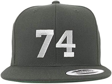 טרנדי הלבשה חנות מספר 74 לבן חוט רקום שטוח ביל סנאפבק בייסבול כובע
