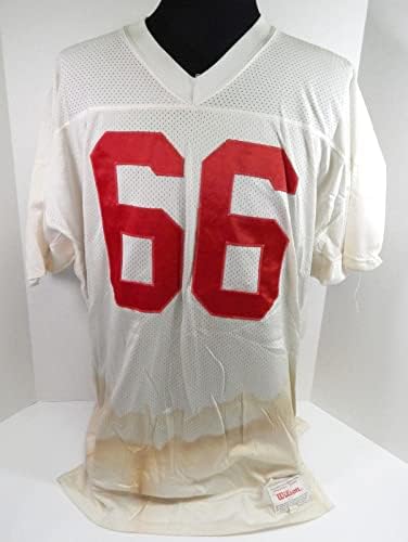 בסוף שנות השמונים תחילת שנות התשעים סן פרנסיסקו 49ers 66 משחק השתמשו בג'רזי לבן 58 703 - משחק NFL לא חתום בשימוש גופיות