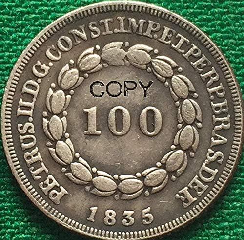 1835 ברזיל 100 מטבעות רייס עותק לעיצוב משרדים בחדר הבית