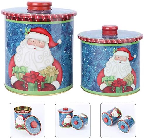 עבאודם 2 יחידות חג המולד קופסות אחסון ביתי אחסון אטום מכולות חג המולד סוכריות קופסות משמש כדי לחגוג את חג המולד